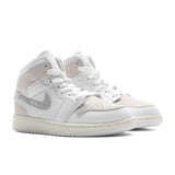 Jordan 1 Mid SE Craft (GS) - White/Light Orewood Brown/Tech Grey
