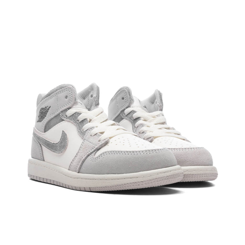 Jordan 1 Mid SE (PS) - Neutral Grey/Smoke Grey-Sail