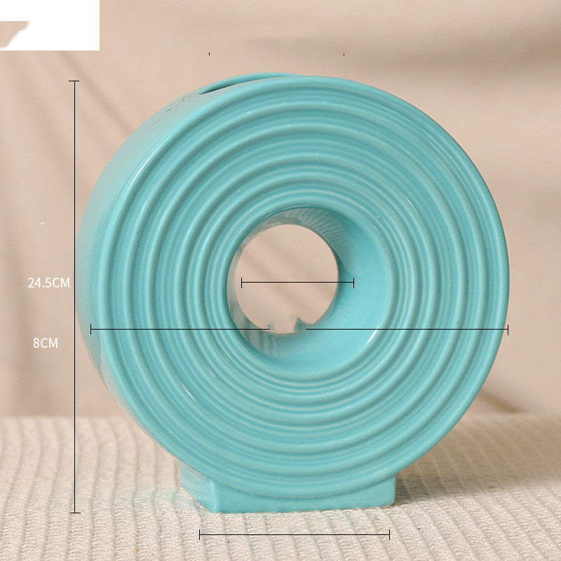 Japanese Wheel Ceramic Vase – Zen Modern Tabletop Decor