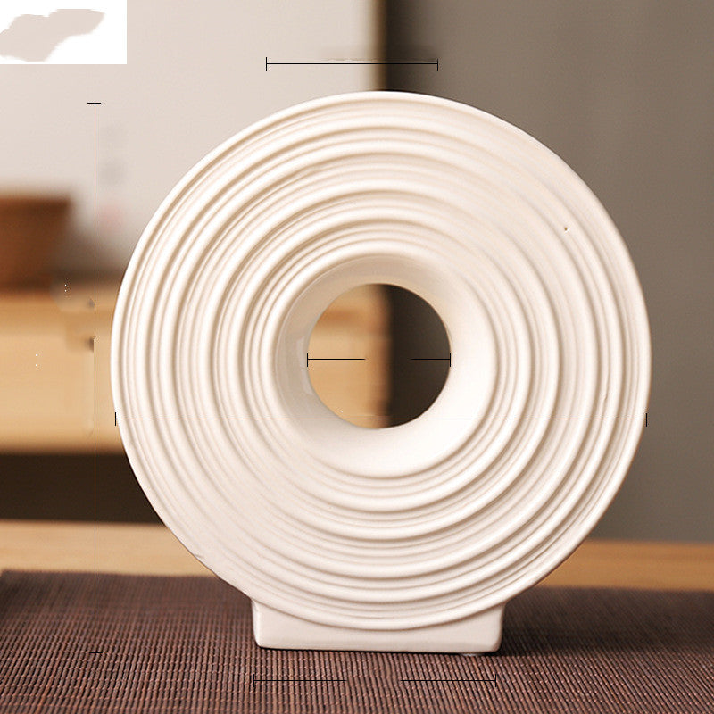 Japanese Wheel Ceramic Vase – Zen Modern Tabletop Decor