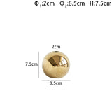 Modern Gold Ceramic Sphere Vase – Luxury Home Decor Accent