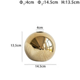 Modern Gold Ceramic Sphere Vase – Luxury Home Decor Accent
