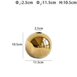 Modern Gold Ceramic Sphere Vase – Luxury Home Decor Accent