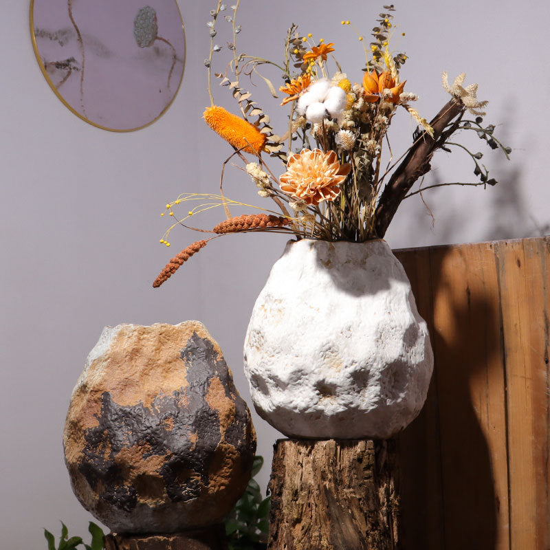 Vintage Ceramic Flower Vase – Antique Style Decorative Home Accent