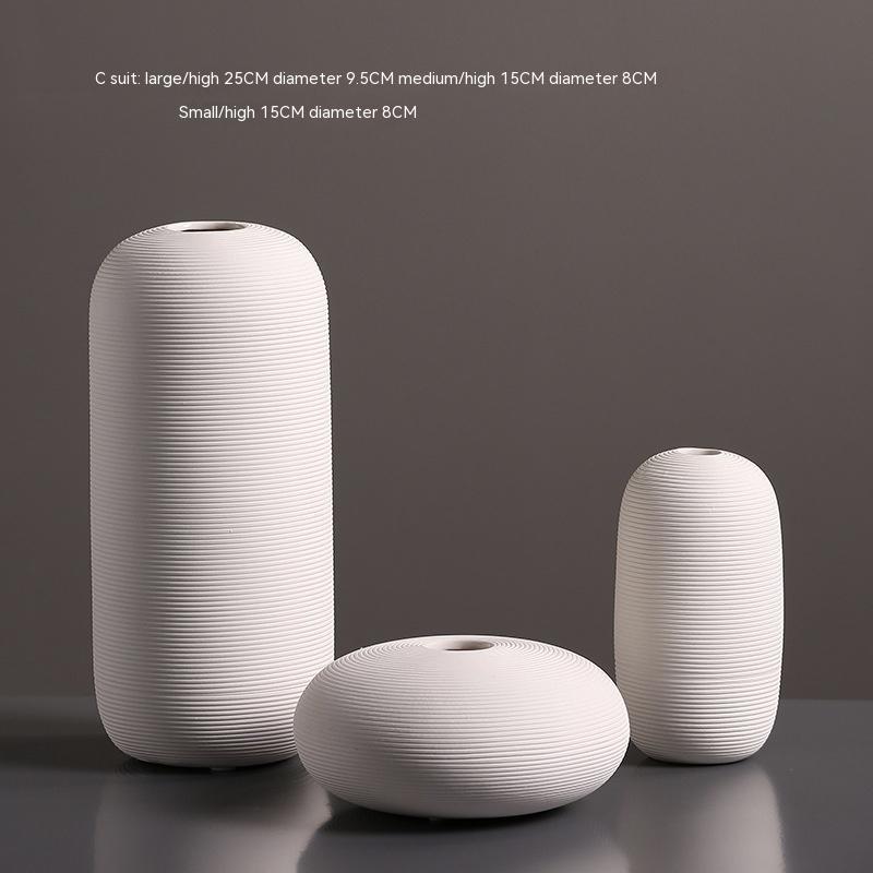 Modern Ceramic Vase Set – Minimalist Decorative Home Accent