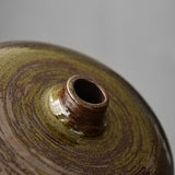 Japanese Black Glazed Ceramic Vase – Zen Antique Table Decor