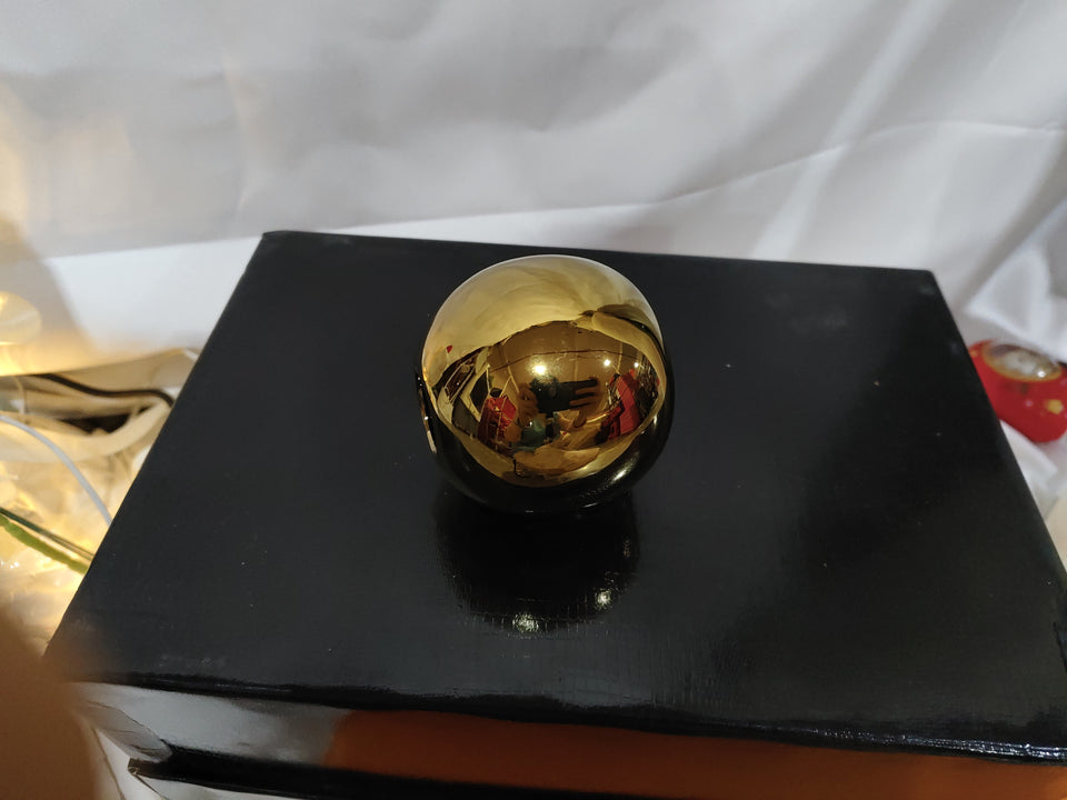 Modern Gold Ceramic Sphere Vase – Luxury Home Decor Accent
