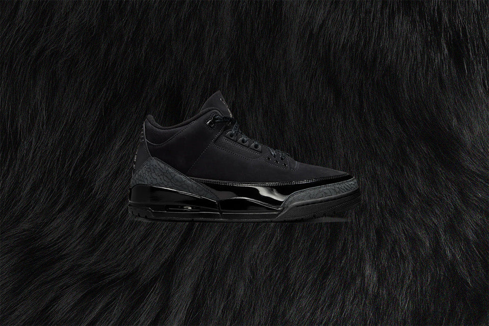 Air Jordan 3 Retro 'Black Cat' - Black/Dark Charcoal/White