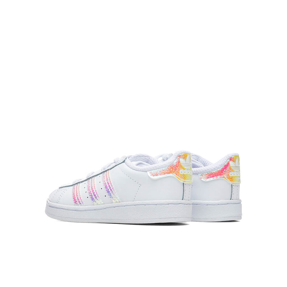 Toddler Superstar - Cloud White/Iridescent Stripe
