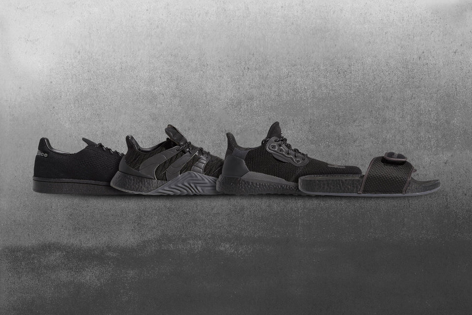 Adidas Originals x Pharrell Williams Chancletas Hu Slide - Core Black