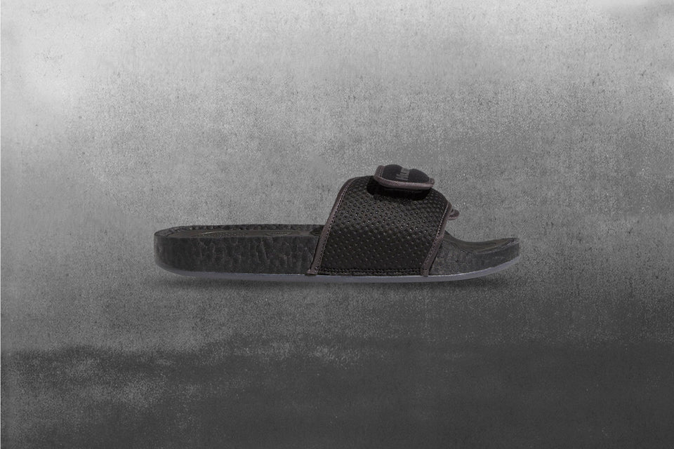 Adidas Originals x Pharrell Williams Chancletas Hu Slide - Core Black