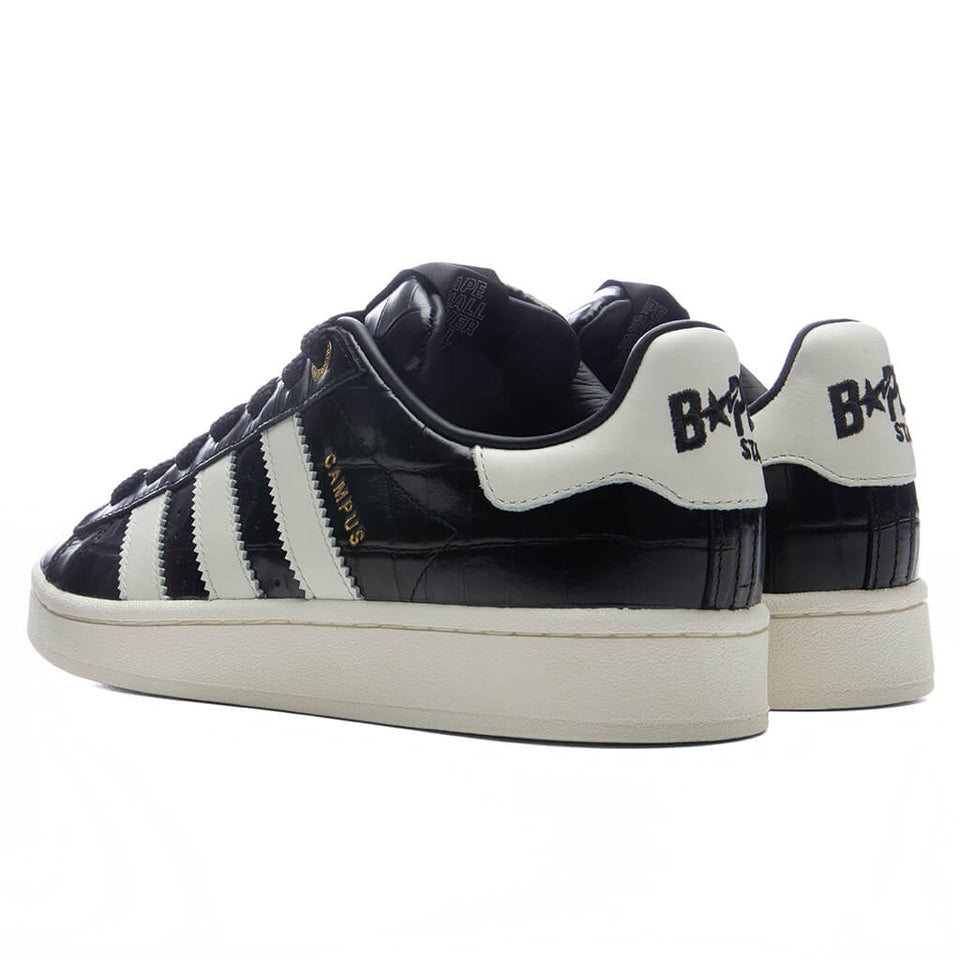 Adidas x BAPE Campus 00s - Core Black/Off White/ Gold Metallic
