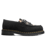 Adrian Snaffle - Black Napped Suede/Beige Contrast Hair On