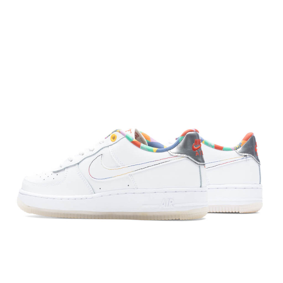 Air Force 1 LV8 (GS) - White/White/Midnight Navy