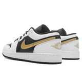 Air Jordan 1 Low (GS) - White/Metallic Gold/Black