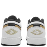 Air Jordan 1 Low (GS) - White/Metallic Gold/Black