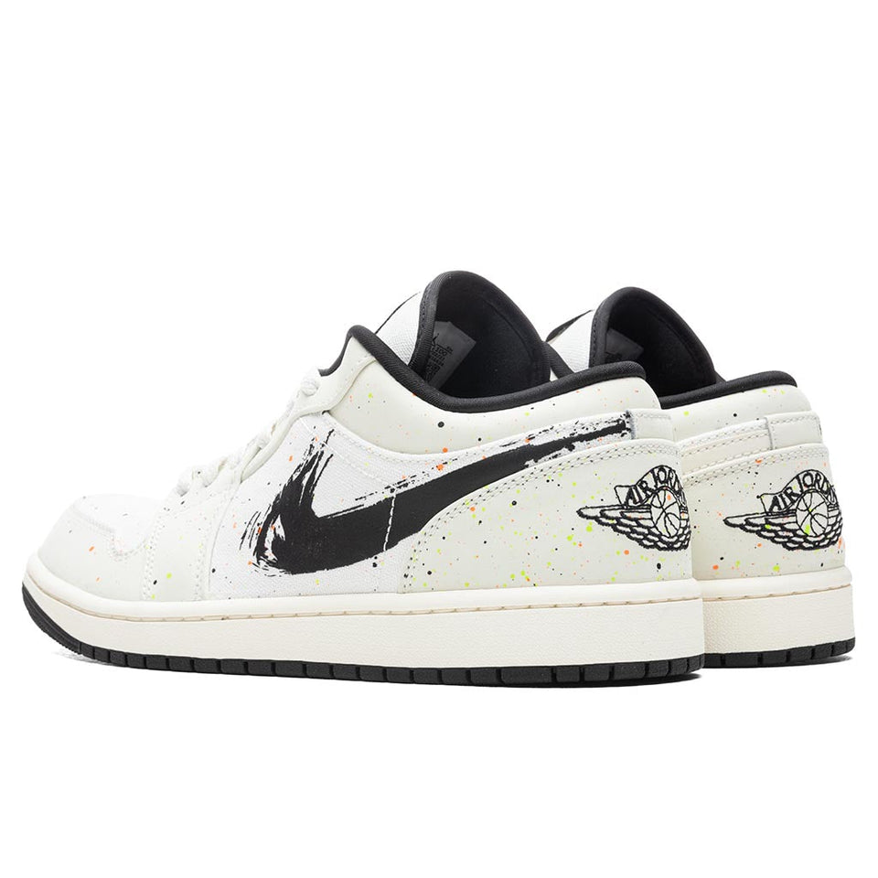 Air Jordan 1 Low SE 'Brushstroke' - Sail/Black/Total Orange