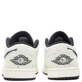 Air Jordan 1 Low SE 'Brushstroke' - Sail/Black/Total Orange