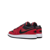 Air Jordan 1 Low (GS) "Pebbled" - Gym Red/Black/White