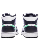 Air Jordan 1 Mid - White/Green Glow/Black
