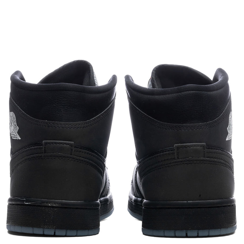 Air Jordan 1 Mid 'Black Metallic Reimagined' - Black/White/Wolf Grey