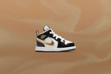 Air Jordan 1 Mid SE (TD) 'Black Gold' - Black/Metallic Gold/White