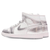 Women's Air Jordan 1 Mid - White/Metallic Silver/Wolf Grey