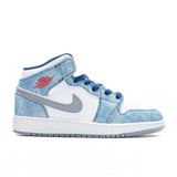 Air Jordan 1 Mid SE (GS) - French Blue/Cinnabar/Canyon Gold