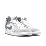 Air Jordan 1 Mid SE (PS) - White/Cool Grey/Medium Grey