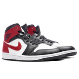 Women's Air Jordan 1 Mid - Sail/Gym Red/Off Noir