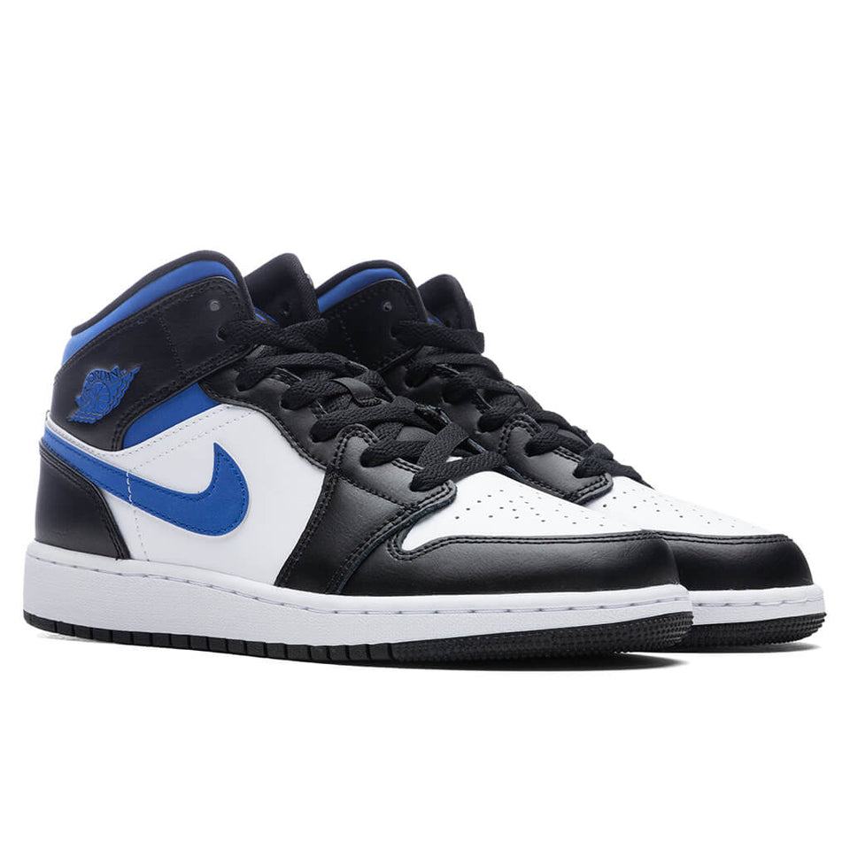 Air Jordan 1 Mid (GS) - White/Racer Blue