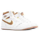 Women's Air Jordan 1 Retro High OG - White/Metallic Gold/Gum Light Brown