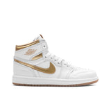 Jordan 1 Retro High OG (PS) - White/Metallic Gold/Gum Light Brown