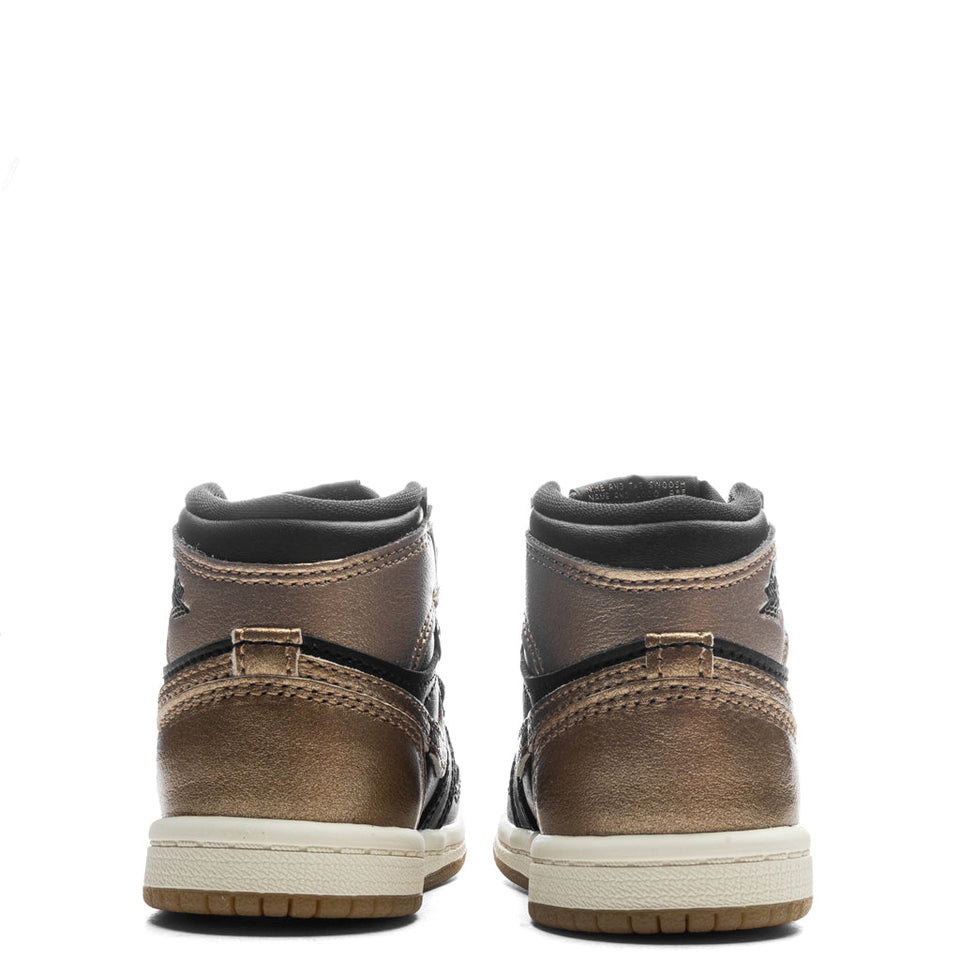 Air Jordan 1 Retro High OG (TD) 'Black and Gold' - Black/Metallic Gold/Sail