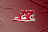 Women's Air Jordan 1 Retro High OG 'Varsity Red' - Light Iron Ore/Varsity Red/Sail