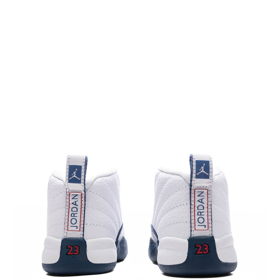 Air Jordan 12 Retro 'French Blue' (TD) - White/French Blue/Metallic Silver