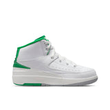 Air Jordan 2 Retro (PS) - White/Lucky Green/Sail