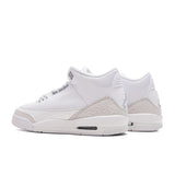 Air Jordan 3 Retro 'Pure Money' (GS) - White/Metalic Silver