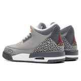 Air Jordan 3 Retro (GS) "Cool Grey" - Silver/Sport Red