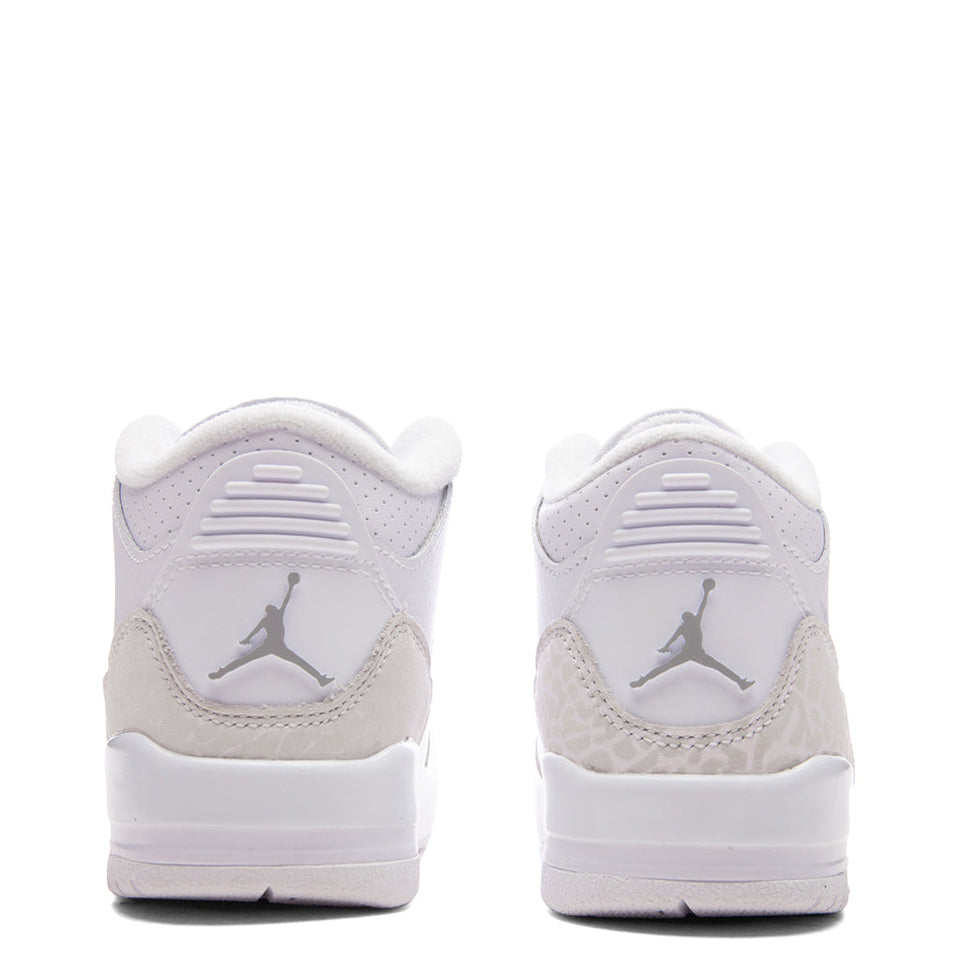 Air Jordan 3 Retro 'Pure Money' (PS) - White/Metalic Silver