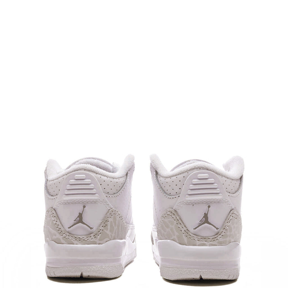 Air Jordan 3 Retro 'Pure Money' (TD) - White/Metalic Silver