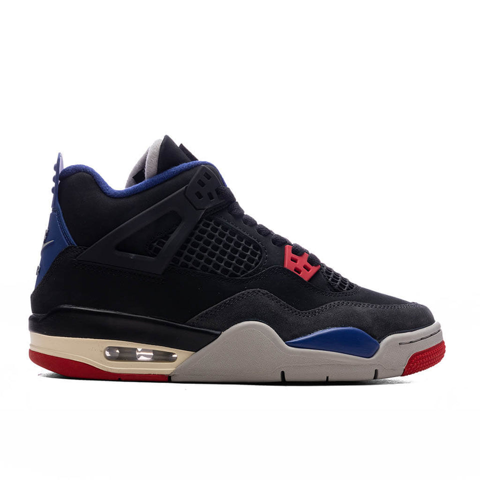 Air Jordan 4 Retro 'Rare Air' (GS) - Black/Fire Red/Deep Royal Blue