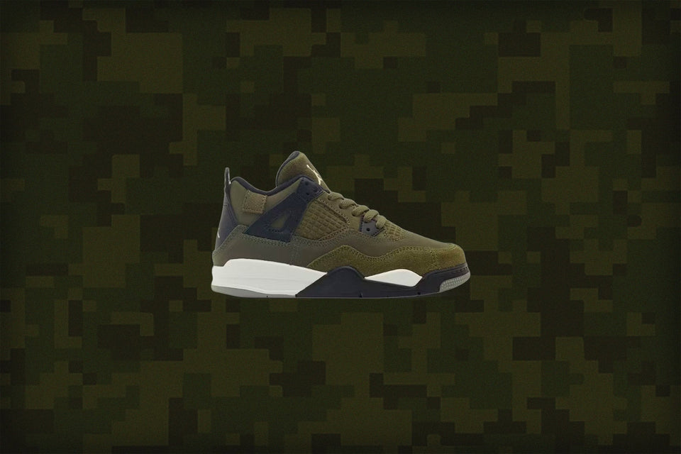 Air Jordan 4 Retro SE Craft (PS) - Medium Olive/Pale Vanilla/Cargo Khaki