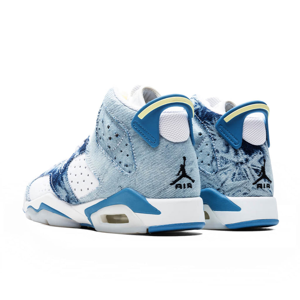 Air Jordan 6 Retro (GS) - White/Dutch Blue/Citron Tint