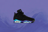 Air Jordan 6 Retro (GS) 'Aqua' - Black/Bright Concord/Aquatone