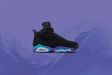 Air Jordan 6 Retro (PS) 'Aqua' - Black/Bright Concord/Aquatone
