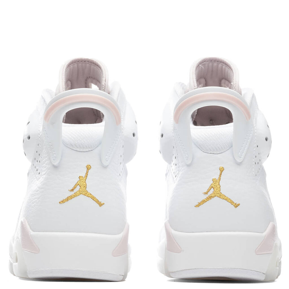 Women's Air Jordan 6 Retro 'Gold Hoops' - White/Metallic Gold