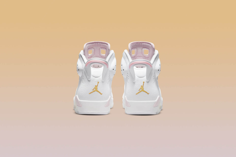 Women's Air Jordan 6 Retro 'Gold Hoops' - White/Metallic Gold