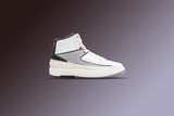 Air Jordan 2 Retro (GS) 'Python' - White/Fire Red/Cement Grey
