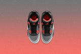 Air Jordan 4 Retro 'Infrared' (GS) - Dark Grey/Infrared 23/Black Cement Grey